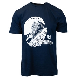 Stripe the Stadium Football Helmet Unisex T-Shirt navy blue
